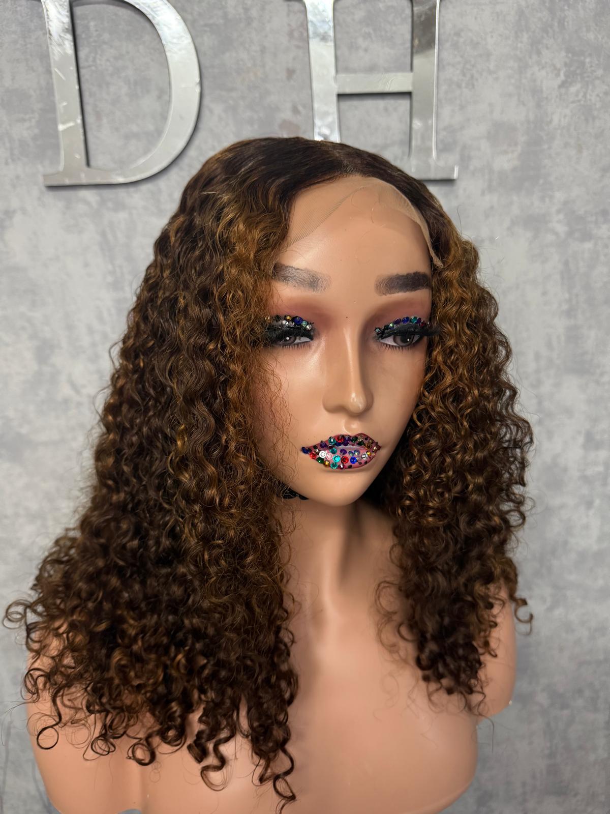 16” Super Double Drawn Pixie curl wig.