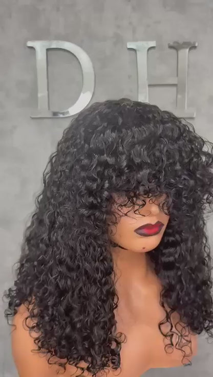 18” pixie Curl fringe Wig